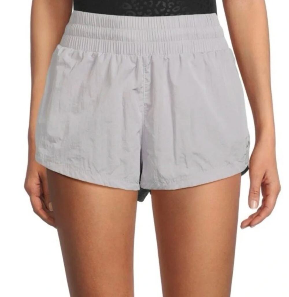 Varley Kallin Lavender Running Shorts Women's Size XL Rhino Grey Nylon Outwear